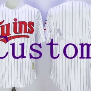 Minnesota Twins Customized White Stripes 1991 Throwback Jersey