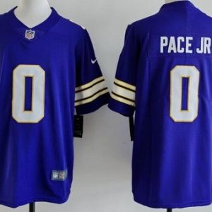 Minnesota Vikings #0 Ivan Pace Jr Limited Purle Classic Vapor Jersey