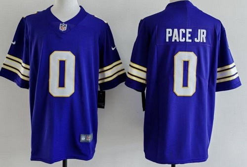 Minnesota Vikings #0 Ivan Pace Jr Limited Purle Classic Vapor Jersey