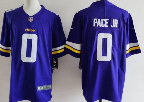 Minnesota Vikings #0 Ivan Pace Jr Limited Purle Vapor Jersey