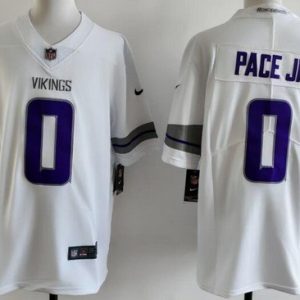 Minnesota Vikings #0 Ivan Pace Jr Limited White Alternate Vapor Jersey