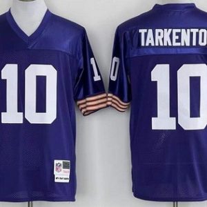 Minnesota Vikings #10 Fran Tarkenton Purple Throwback Jersey