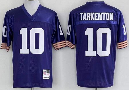 Minnesota Vikings #10 Fran Tarkenton Purple Throwback Jersey