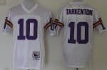 Minnesota Vikings #10 Fran Tarkenton White 1975 Throwback Jersey