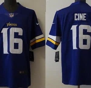 Minnesota Vikings #16 Lewis Cine Limited Purple Vapor Jersey