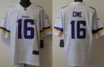 Minnesota Vikings #16 Lewis Cine Limited White Vapor Jersey