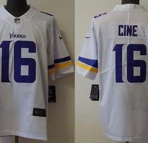 Minnesota Vikings #16 Lewis Cine Limited White Vapor Jersey
