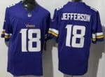 Minnesota Vikings #18 Justin Jefferson Limited Purple 2025 Captain Patch FUSE Vapor Jersey