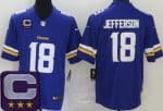 Minnesota Vikings #18 Justin Jefferson Limited Purple 2025 Captain Patch Vapor Jersey