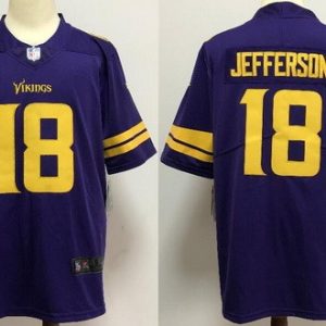 Minnesota Vikings #18 Justin Jefferson Limited Purple Throwback Vapor Jersey