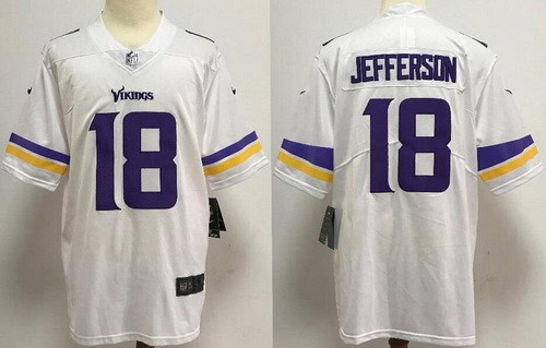 Minnesota Vikings #18 Justin Jefferson Limited White Vapor Untouchable Jersey