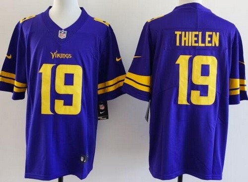 Minnesota Vikings #19 Adam Thielen Limited Purple Throwback Vapor Jersey