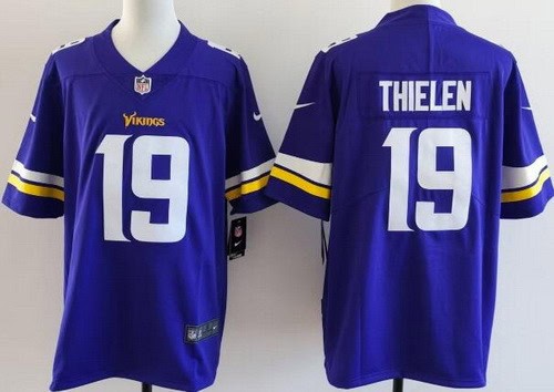 Minnesota Vikings #19 Adam Thielen Limited Purple Vapor Jersey