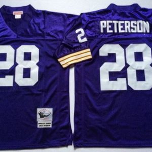 Minnesota Vikings #28 Adrian Peterson Purple Throwback Jersey