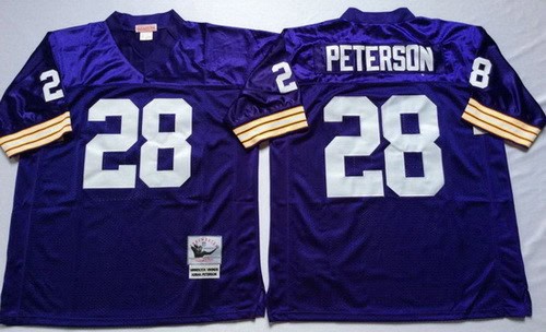 Minnesota Vikings #28 Adrian Peterson Purple Throwback Jersey
