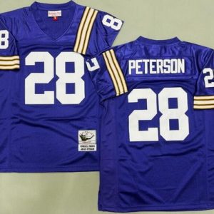 Minnesota Vikings #28 Adrian Peterson Purple Throwback Jersey
