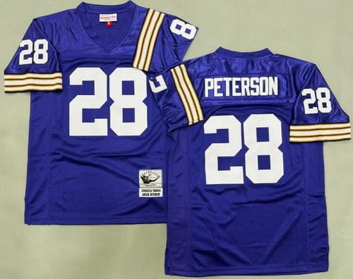 Minnesota Vikings #28 Adrian Peterson Purple Throwback Jersey