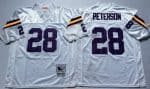 Minnesota Vikings #28 Adrian Peterson White Throwback Jersey