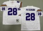Minnesota Vikings #28 Adrian Peterson White Throwback Jersey