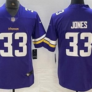 Minnesota Vikings #33 Aaron Jones Limited Purple Vapor Jersey