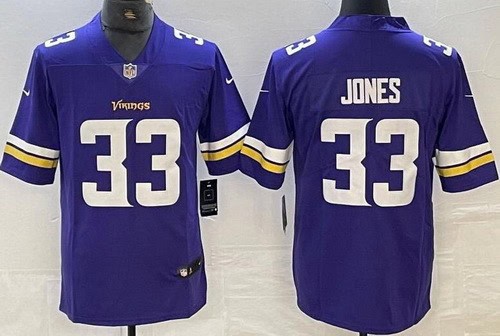 Minnesota Vikings #33 Aaron Jones Limited Purple Vapor Jersey