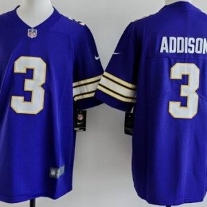 Minnesota Vikings #3 Jordan Addison Limited Purple Classic Vapor Jersey
