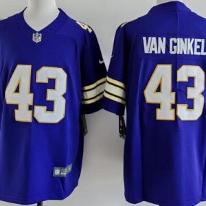 Minnesota Vikings #43 Andrew Van Ginkel Limited Purple Classic Vapor Jersey