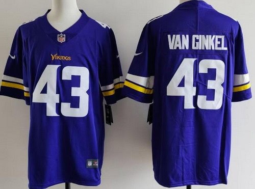 Minnesota Vikings #43 Andrew Van Ginkel Limited Purple Vapor Jersey