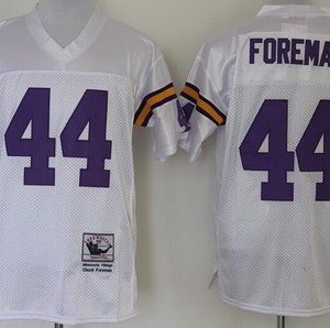 Minnesota Vikings #44 Chuck Foreman White Throwback Jersey