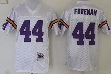Minnesota Vikings #44 Chuck Foreman White Throwback Jersey