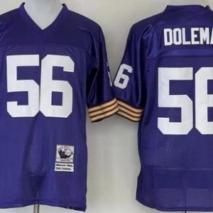 Minnesota Vikings #56 Chris Doleman Purple Throwback Jersey