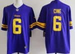 Minnesota Vikings #6 Lewis Cine Limited Purple Throwback Vapor Jersey