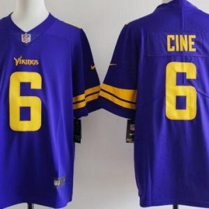 Minnesota Vikings #6 Lewis Cine Limited Purple Throwback Vapor Jersey