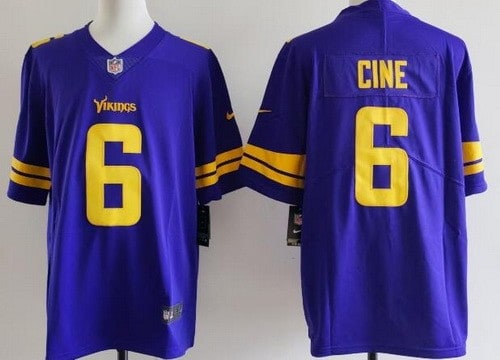 Minnesota Vikings #6 Lewis Cine Limited Purple Throwback Vapor Jersey
