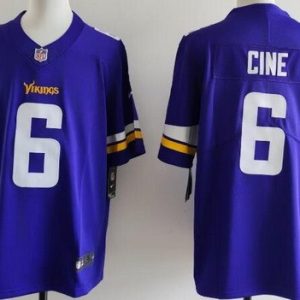Minnesota Vikings #6 Lewis Cine Limited Purple Vapor Jersey