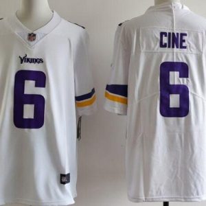 Minnesota Vikings #6 Lewis Cine Limited White Vapor Jersey