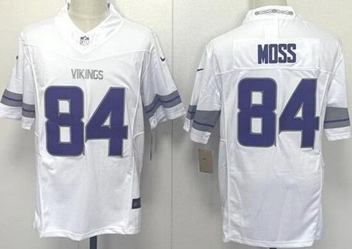 Minnesota Vikings #84 Randy Moss Limited White Alternate FUSE Vapor Jersey