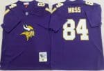Minnesota Vikings #84 Randy Moss Purple Big Logo Throwback Jersey