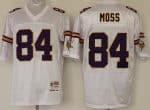 Minnesota Vikings #84 Randy Moss White Throwback Jersey
