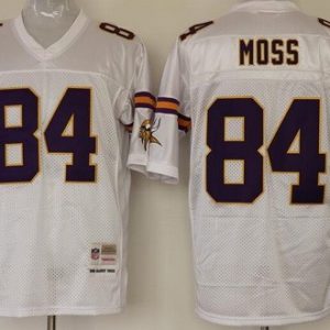 Minnesota Vikings #84 Randy Moss White Throwback Jersey