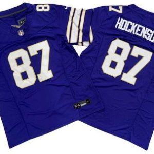 Minnesota Vikings #87 TJ Hockenson Limited Purple Classic FUSE Vapor Jersey