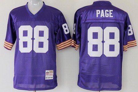 Minnesota Vikings #88 Alan Page Purple Throwback Jersey