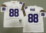 Minnesota Vikings #88 Alan Page White 1975 Throwback Jersey