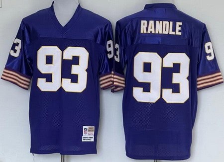 Minnesota Vikings #93 John Randle Purple Throwback Jersey