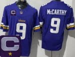 Minnesota Vikings #9 JJ McCarthy Limited Purple 2025 Captain Patch FUSE Vapor Jersey