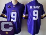 Minnesota Vikings #9 JJ McCarthy Limited Purple 2025 Captain Patch Vapor Jersey