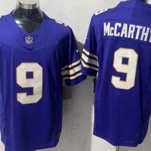 Minnesota Vikings #9 JJ McCarthy Limited Purple Classic FUSE Vapor Jersey