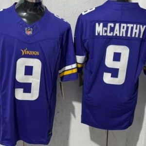 Minnesota Vikings #9 JJ McCarthy Limited Purple FUSE Vapor Jersey