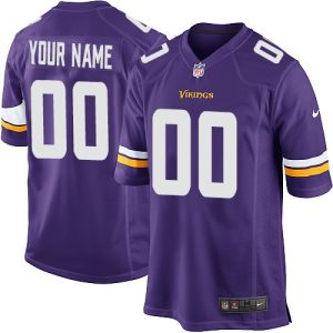 Minnesota Vikings Customized Game Purple Jersey