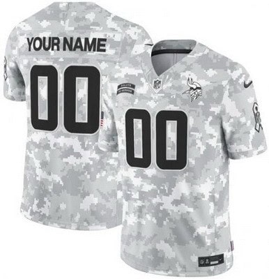 Minnesota Vikings Customized Limited Arctic Camo 2024 Salute to Service Jersey